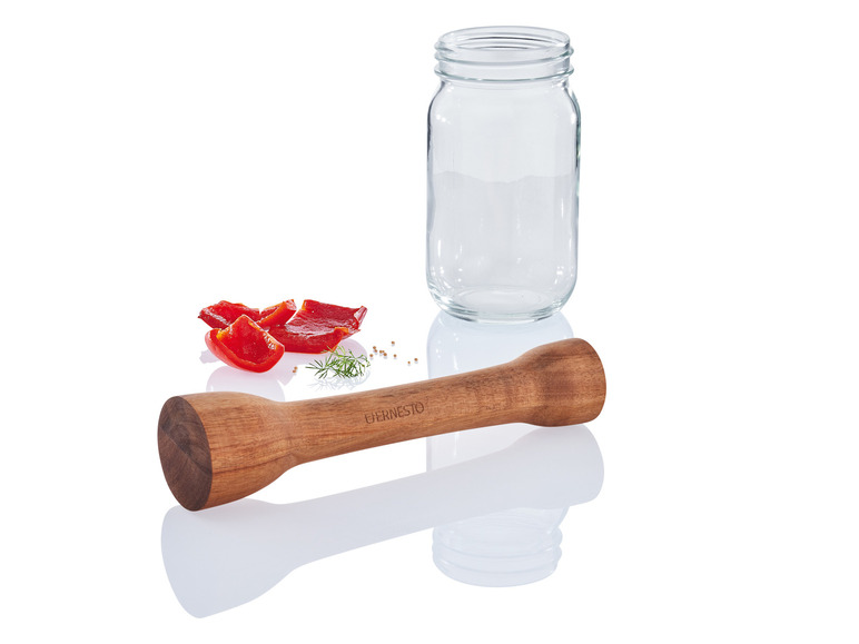 ERNESTO® Fermentier-Holzstampfer \ Fermentier-Glasgewichte Räumungsverkauf