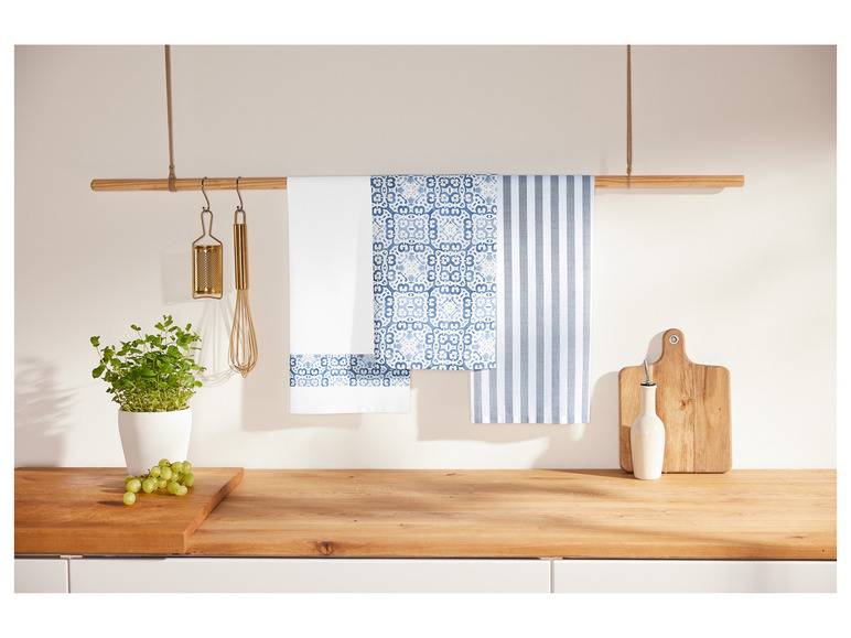 LIVARNO home Geschirrtücher, 3 Stück, 50 x 70 cm VIP-Rabatte