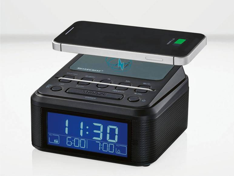 SILVERCREST® Uhrenradio, mit Qi Ladung, DAB+, Bluetooth Bis zu 55% Rabatt