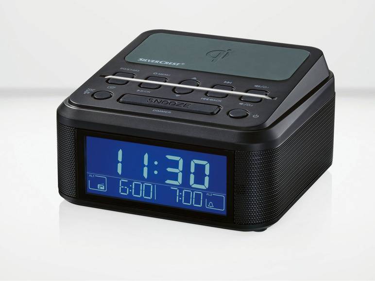 SILVERCREST® Uhrenradio, mit Qi Ladung, DAB+, Bluetooth Bis zu 55% Rabatt