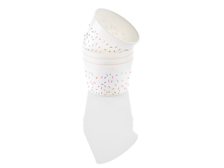 ERNESTO® Eisbecher-Set \ Sundae-Waffelbecher-Set \ Trinkbecher-Set, BPA-frei Schlussverkauf