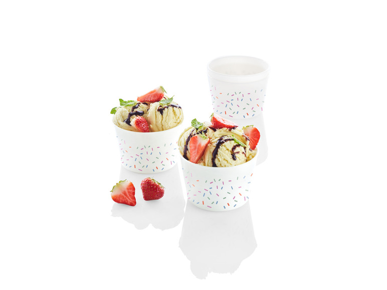 ERNESTO® Eisbecher-Set \ Sundae-Waffelbecher-Set \ Trinkbecher-Set, BPA-frei Schlussverkauf