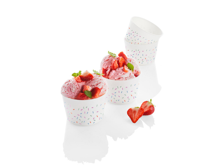 ERNESTO® Eisbecher-Set \ Sundae-Waffelbecher-Set \ Trinkbecher-Set, BPA-frei Schlussverkauf