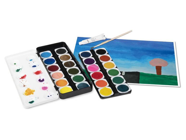 crelando® Schuldeckfarbkasten, 24 Farben Vatertagsangebot