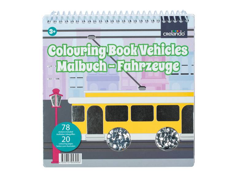 crelando® Malbuch, mit Pailletten und Stickern Super Sparpreis
