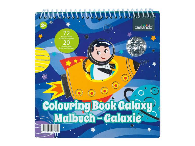 crelando® Malbuch, mit Pailletten und Stickern Super Sparpreis