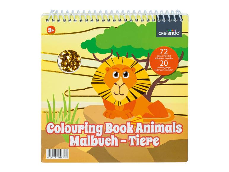crelando® Malbuch, mit Pailletten und Stickern Super Sparpreis