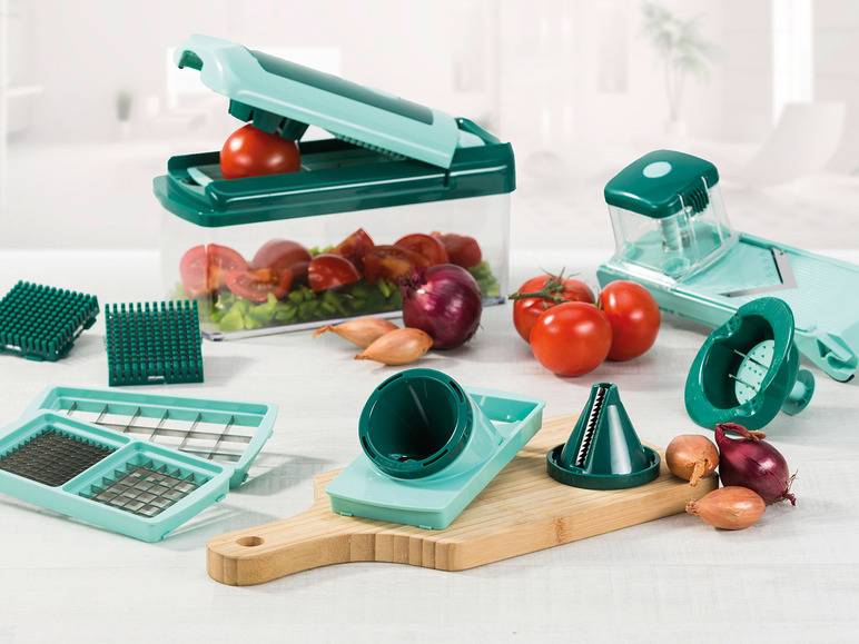 Genius Nicer Dicer »Fusion Smart«, 16-teilig, 1,25 l Auffangbehälter, Klingen aus Edelstahl Bis zu 55% Rabatt