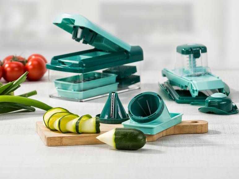 Genius Nicer Dicer »Fusion Smart«, 16-teilig, 1,25 l Auffangbehälter, Klingen aus Edelstahl Bis zu 55% Rabatt