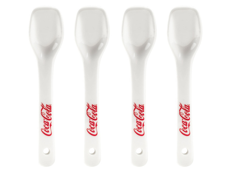 Coca Cola Eisbecher mit Löffeln, 4er Set Fabrikladen