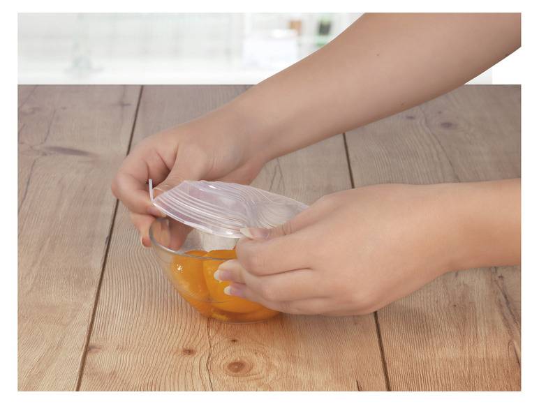GOURMETmaxx Flexible Silikondeckel, 12 Stück , transparent Top Angebot