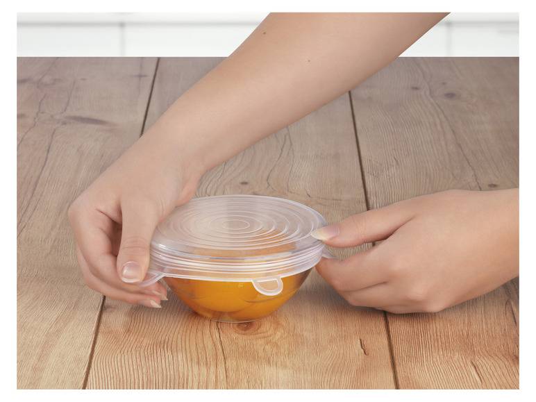 GOURMETmaxx Flexible Silikondeckel, 12 Stück , transparent Top Angebot