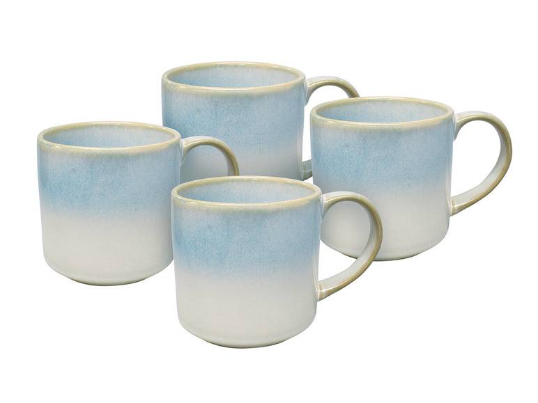 vanWell Kaffeebecher 4erSet 38cl mit Farbglasur Steingut Super Rabatt