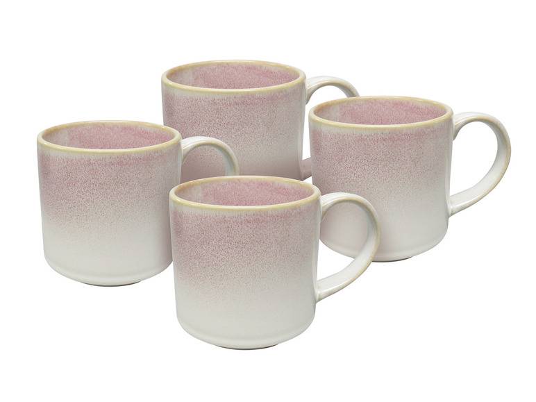 vanWell Kaffeebecher 4erSet 38cl mit Farbglasur Steingut Super Rabatt