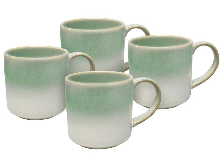 vanWell Kaffeebecher 4erSet 38cl mit Farbglasur Steingut Super Rabatt