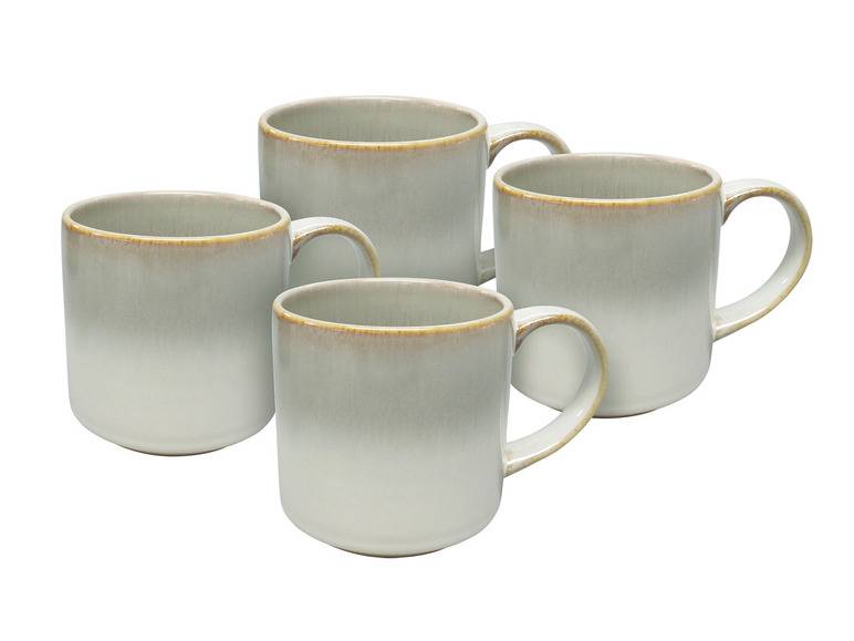 vanWell Kaffeebecher 4erSet 38cl mit Farbglasur Steingut Super Rabatt