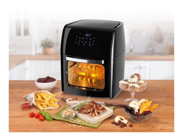 GOURMETmaxx Heißluftfritteuse mit Rotisserie, 1800 W, 12 l Bis zu 50% Rabatt