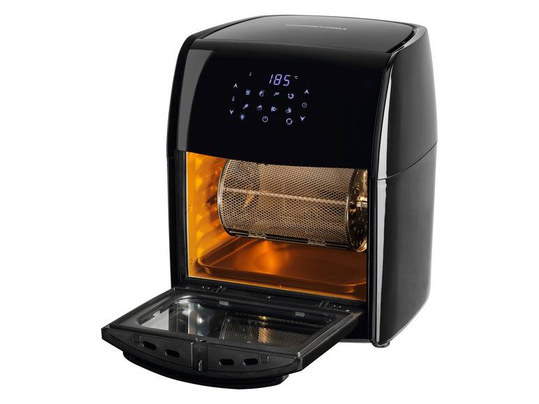 GOURMETmaxx Heißluftfritteuse mit Rotisserie, 1800 W, 12 l Bis zu 50% Rabatt