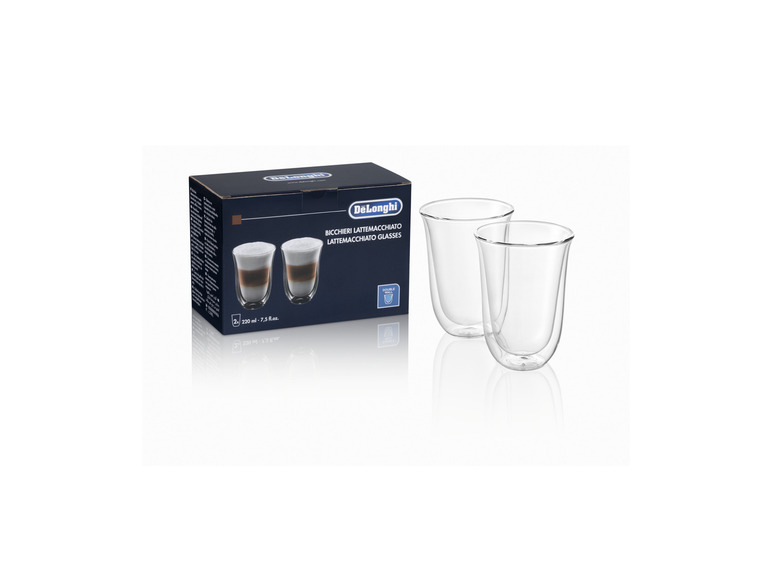 Delonghi Latte Macchiato Gläser, 220 ml, 2er Set Nur noch ein Tag übrig