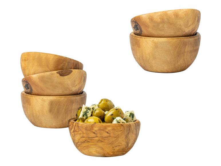 Soltako 2er und 4er Set Antipasti-/Dippschälchen Olivenholz Kostenloser Versand international