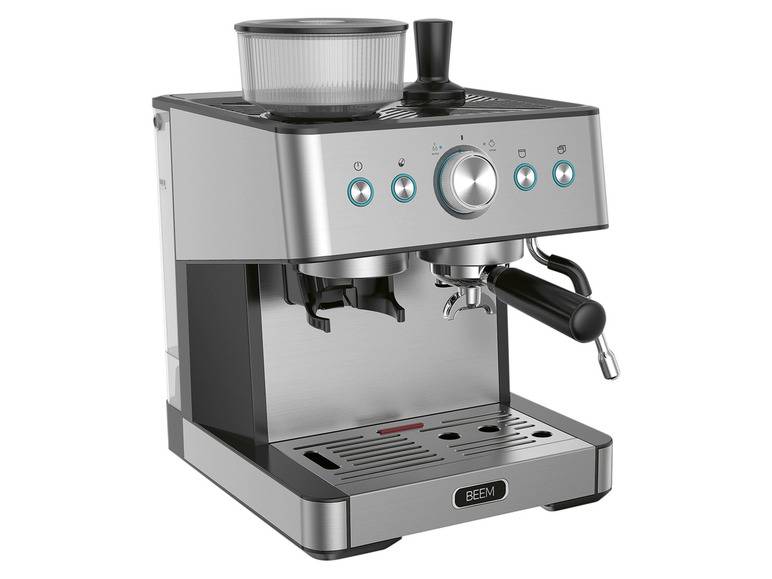 BEEM Siebträgermaschine mit Mahlwerk, Thermoblock, Heizsystem Tiefpreis