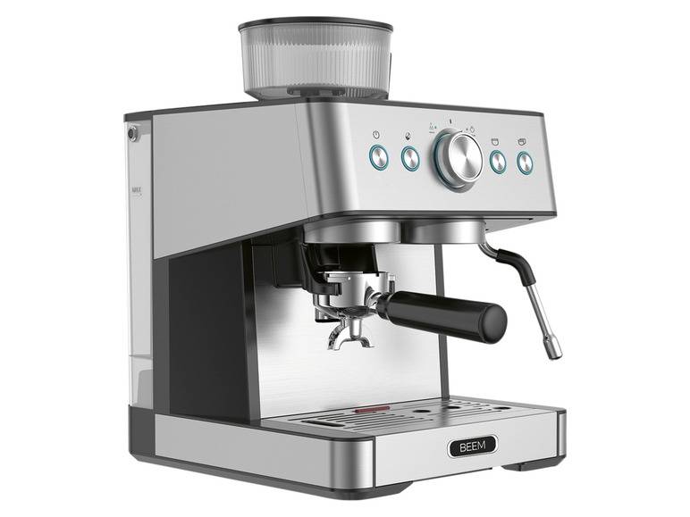 BEEM Siebträgermaschine mit Mahlwerk, Thermoblock, Heizsystem Tiefpreis