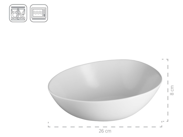 MÄSER Serie Glendale, Schalen Set 3-teilig, moderne hochwertige Servierschalen in verschiedenen Größen, Müslischale, Suppenschüssel, Salatschüssel, matt lasiert, Keramik, Schwarz / Weiß / Grau Im Verkauf