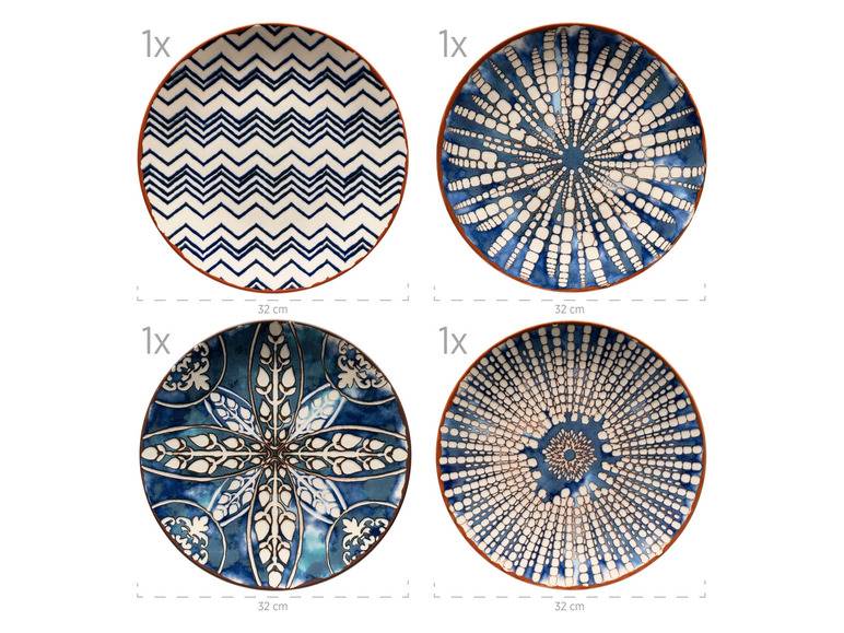 MÄSER Platzteller-Set »Iberico Blue«, 4-teilig, 4 Designs Große Rabatte
