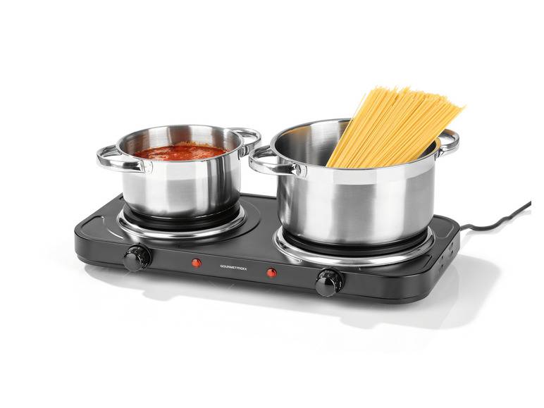 GOURMETmaxx Doppelkochplatte 2500 W schwarz Neuheiten