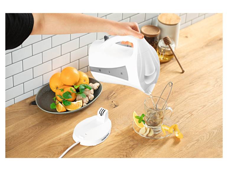 GOURMETmaxx Wasserkocher 1,7 l 2200W weiß/grau Saisonale Angebote