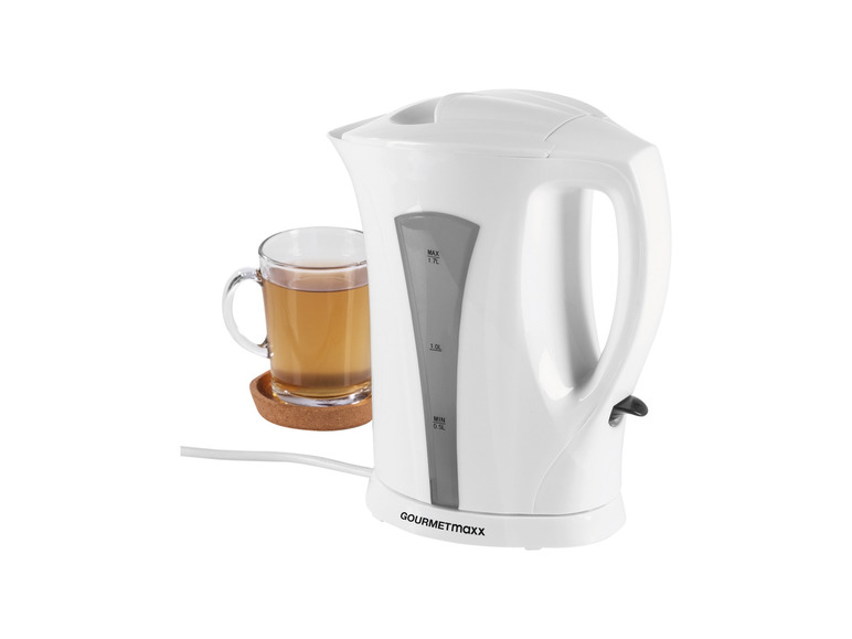 GOURMETmaxx Wasserkocher 1,7 l 2200W weiß/grau Saisonale Angebote