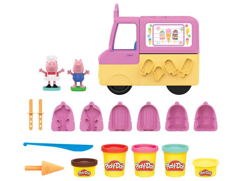 Play Doh Peppas Ice Cream Playset, mit 2 Figuren und 5 Dosen Spielknete 2025