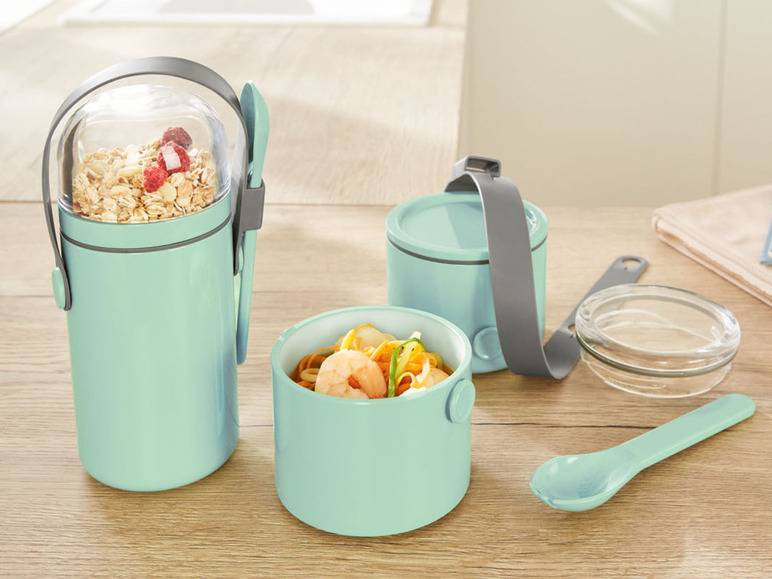 ERNESTO® To-Go-Boxen, mit Trageriemen Große Rabatte