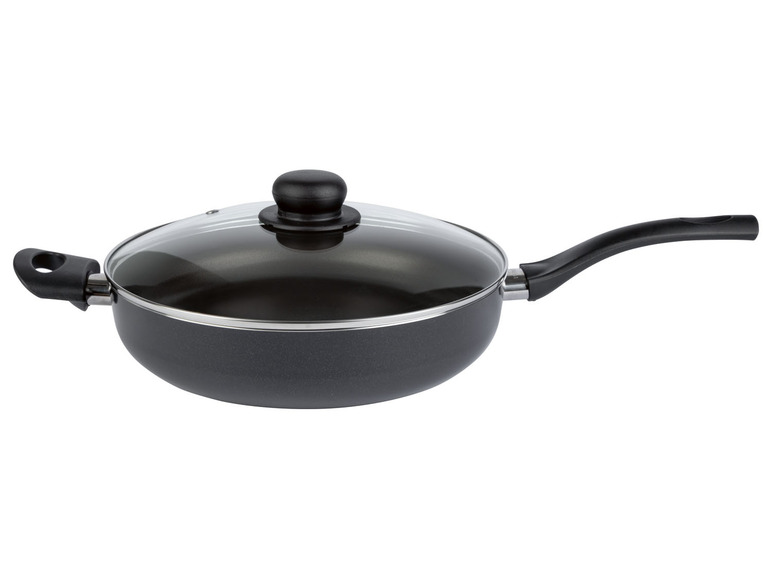 ERNESTO® Sauteuse »Alu Noir« 28 cm mit Gegengriff und Glasdeckel Nur noch ein Tag übrig