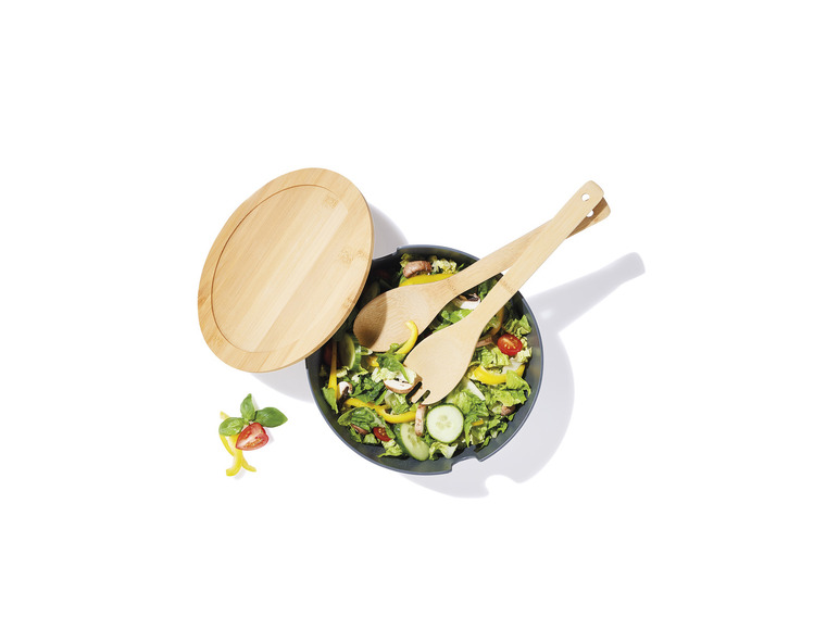 ERNESTO® Salatschüssel-Set, mit Bambus-Deckel, 4-teilig Speichern exportieren
