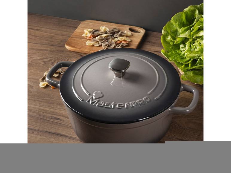 Masterpro Kasserolle, Gusseisen, mit Deckel, Ø 27 cm Online