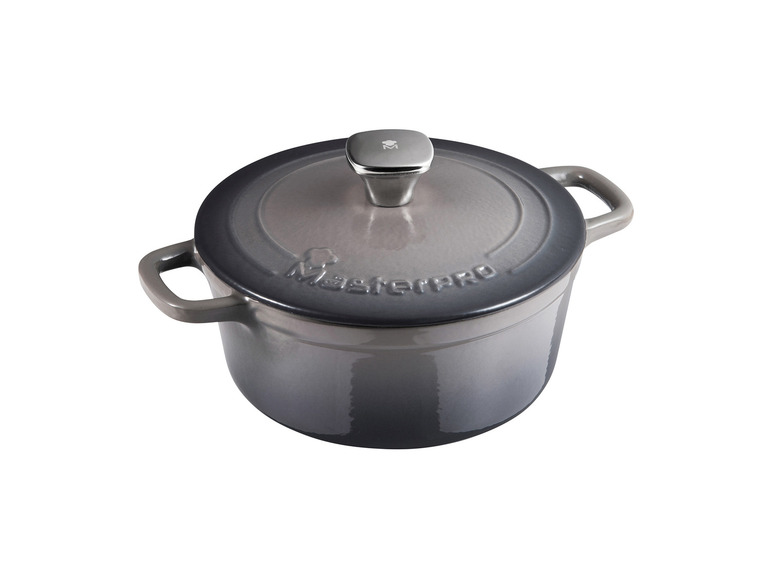 Masterpro Kasserolle, Gusseisen, mit Deckel, Ø22 cm Großer Ausverkauf