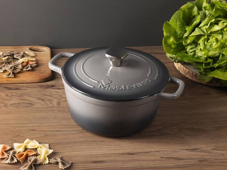 Masterpro Kasserolle, Gusseisen, mit Deckel, Ø22 cm Großer Ausverkauf