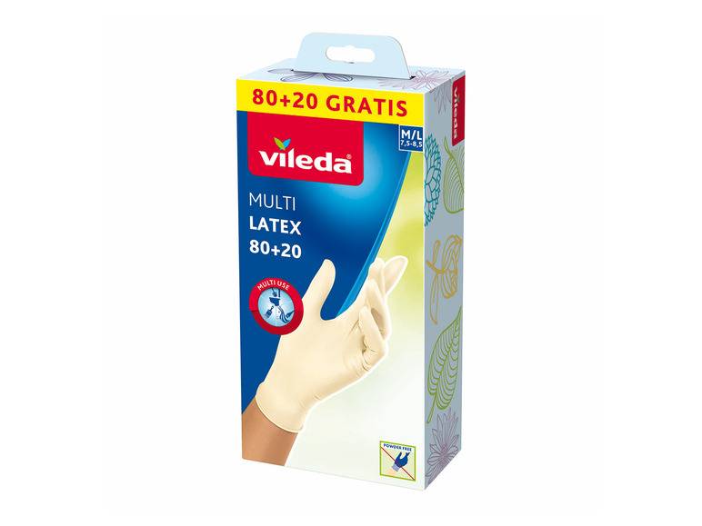 Vileda Multi Latex Latex Einweghandschuhe, 80+20 Design M/L Exklusive Angebote