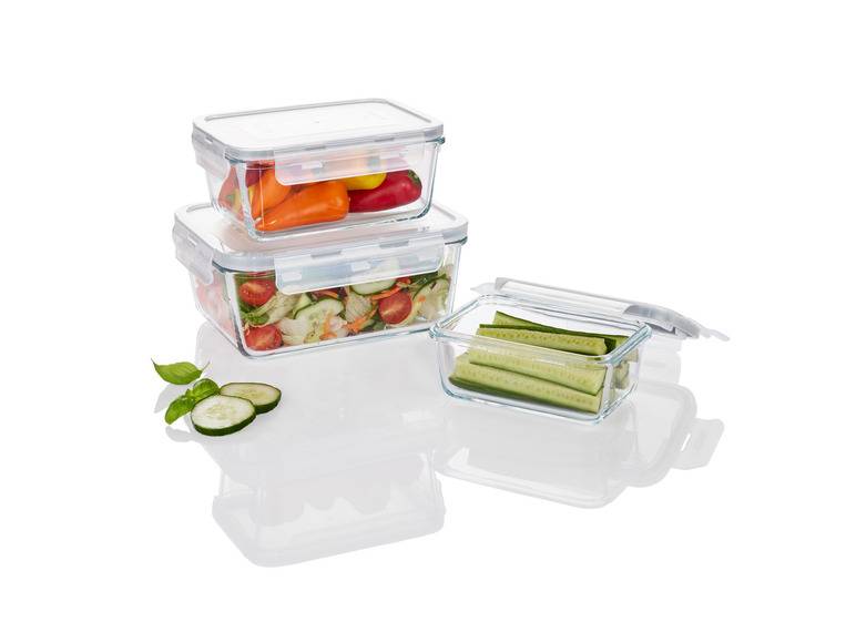 ERNESTO® Glas-Frischhaltedosen, 3-teilig Kostenloser Versand international