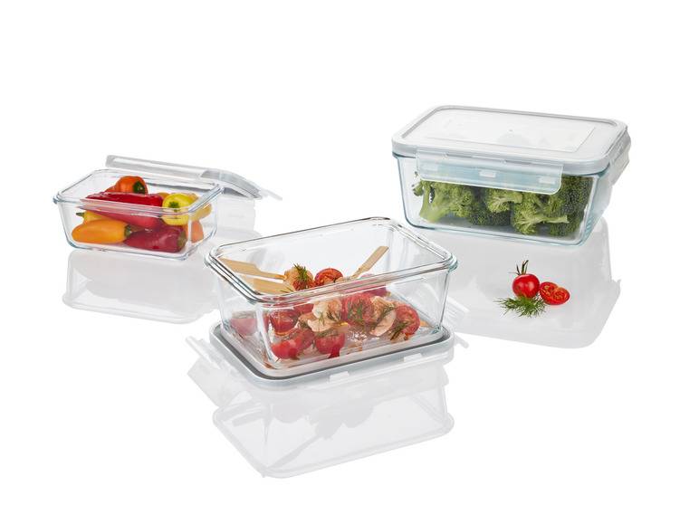ERNESTO® Glas-Frischhaltedosen, 3-teilig Kostenloser Versand international