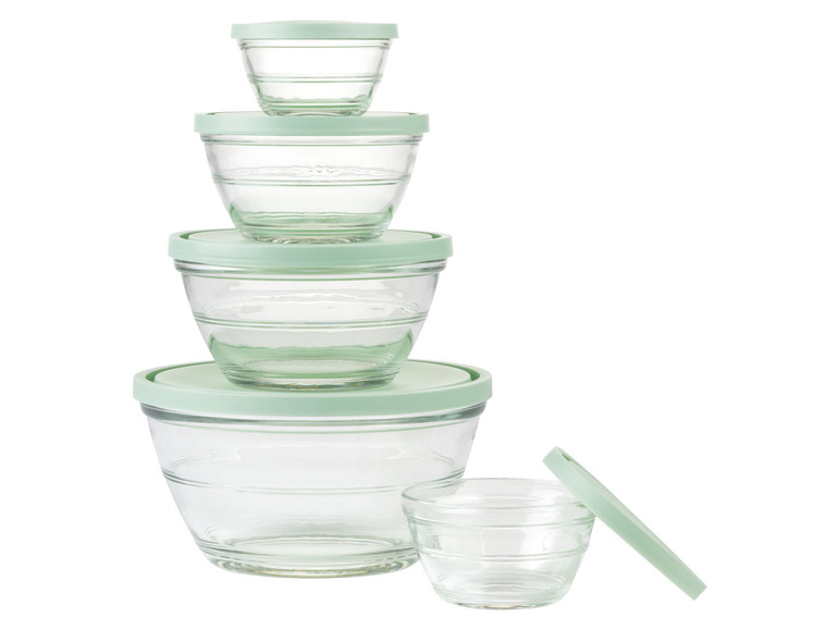 ERNESTO® Glasschüssel-Set, 5 Stück 50% Rabatt für begrenzte Zeit