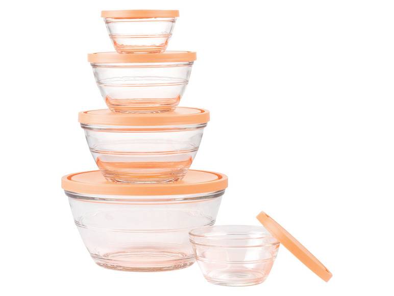 ERNESTO® Glasschüssel-Set, 5 Stück 50% Rabatt für begrenzte Zeit