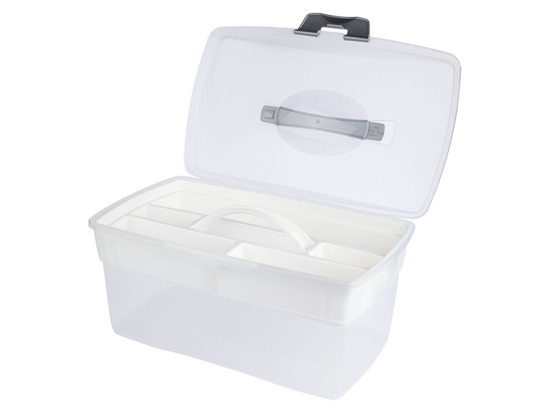 crelando® Näh-/Aufbewahrungsbox, mit Einlegefach Auslauf