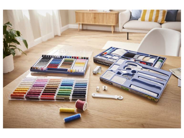 crelando® Nähgarn-Set, Modefarben, 64-teilig Fabrikverkauf