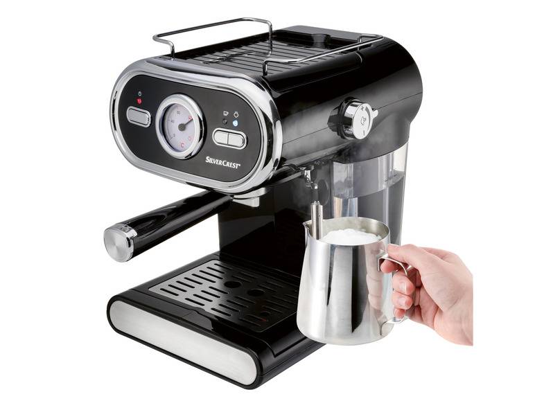 SILVERCREST® KITCHEN TOOLS Espressomaschine »SEM 1100 E1«, schwarz, 1100 W Muttertagsangebot