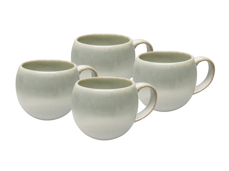 vanWell Kaffeebecher 4erSet bauchig ca. 50cl Steingut Super Sparpreis