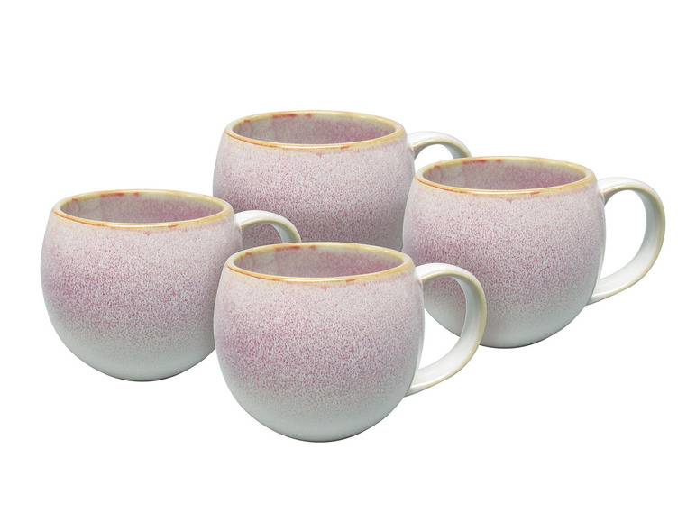 vanWell Kaffeebecher 4erSet bauchig ca. 50cl Steingut Super Sparpreis