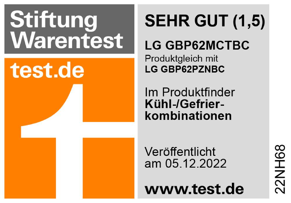LG Kühl-Gefrierkombination »GBP62PZNBC« Total NoFrost Riesige Ersparnisse