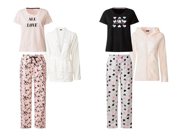 esmara® Damen Pyjama mit Jacke, 3-teilig Nur für heute